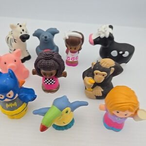 Lot of 10 Little People Figures Various Characters & Animals